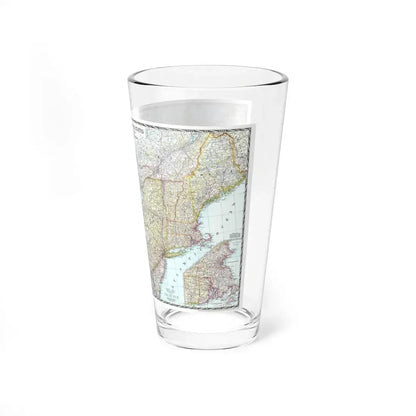 USA - Northeastern (1945) (Map) Pint Glass 16oz - Go Mug Yourself