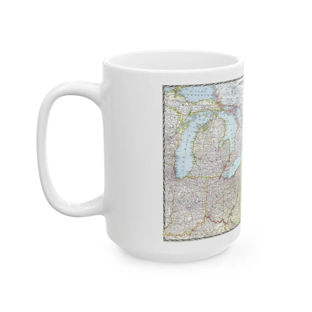 USA - Northeastern (1945) (Map) White Coffee Mug-Go Mug Yourself