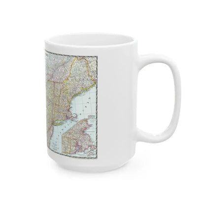 USA - Northeastern (1945) (Map) White Coffee Mug - Go Mug Yourself