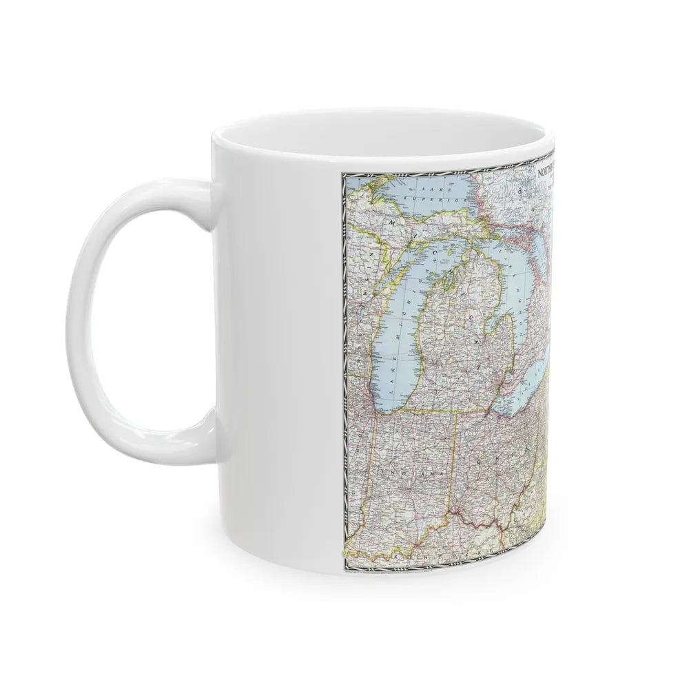 USA - Northeastern (1945) (Map) White Coffee Mug-Go Mug Yourself