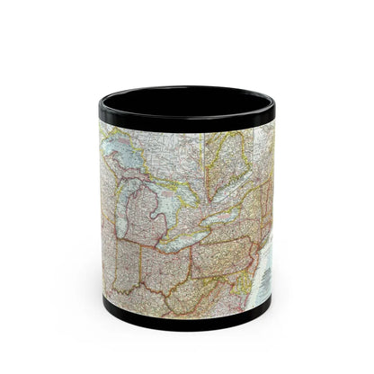 USA - Northeastern & Great Lakes (1959) (Map) Black Coffee Mug-11oz-Go Mug Yourself