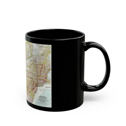 USA - Northeastern & Great Lakes (1959) (Map) Black Coffee Mug-Go Mug Yourself