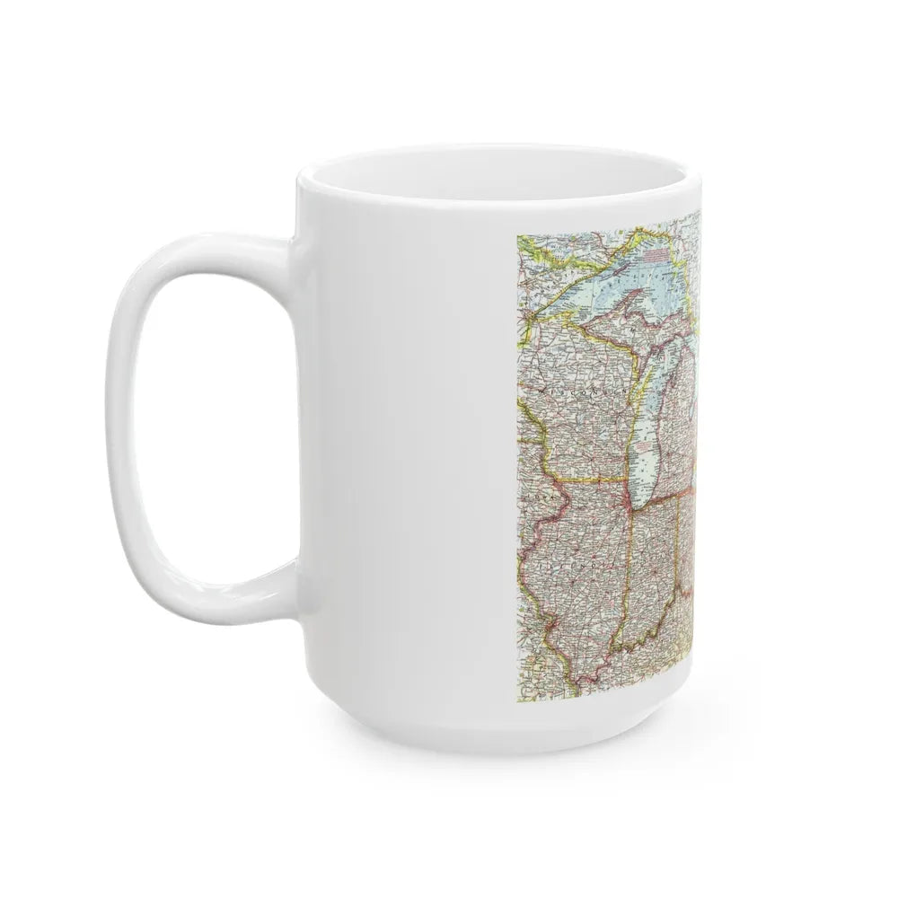 USA - Northeastern & Great Lakes (1959) (Map) White Coffee Mug-Go Mug Yourself