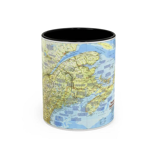 USA - Northern Approaches 1 (1985) (Map) Accent Coffee Mug 11oz Black - Go Mug Yourself