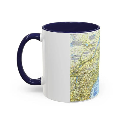 USA - Northern Approaches 1 (1985) (Map) Accent Coffee Mug - Go Mug Yourself