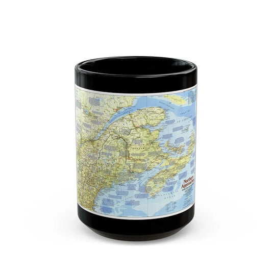 USA - Northern Approaches 1 (1985) (Map) Black Coffee Mug-15oz-Go Mug Yourself