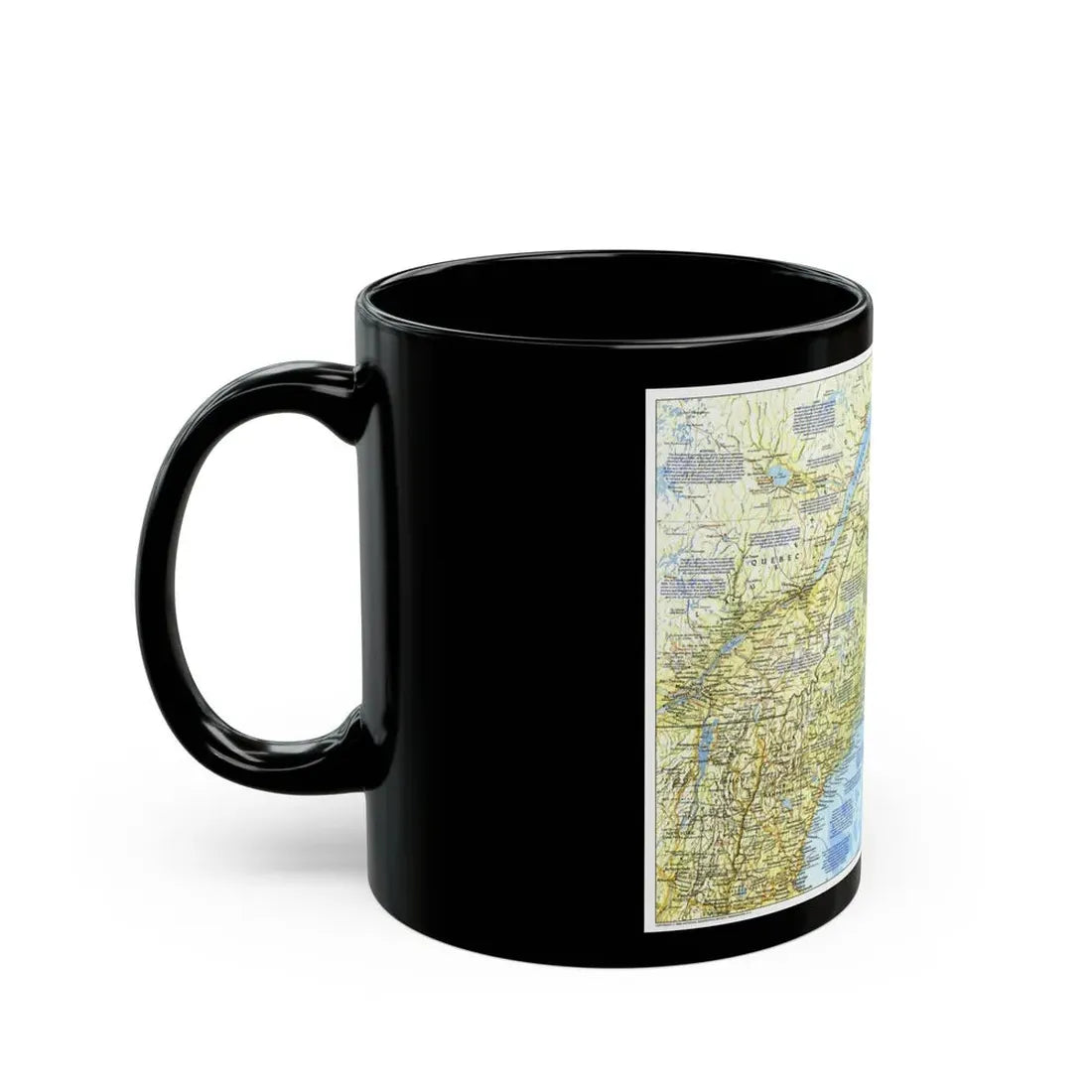USA - Northern Approaches 1 (1985) (Map) Black Coffee Mug - Go Mug Yourself