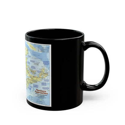 USA - Northern Approaches 1 (1985) (Map) Black Coffee Mug-Go Mug Yourself