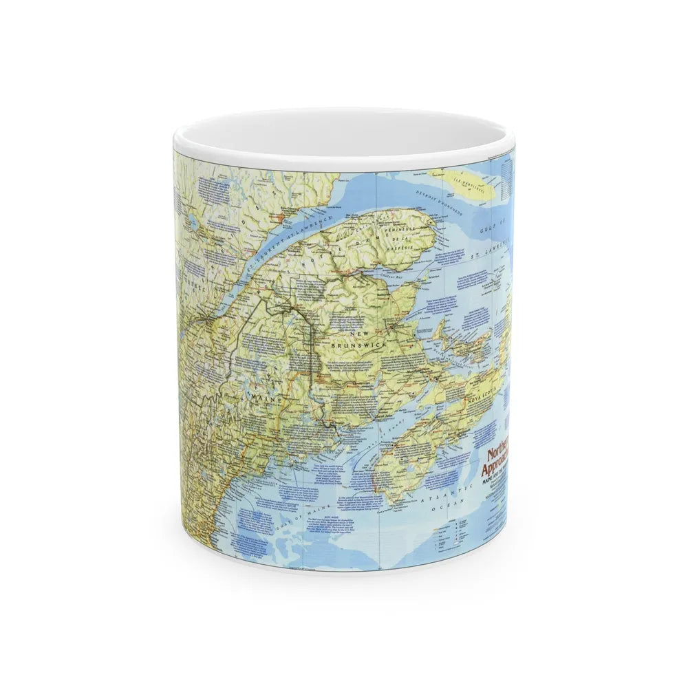 USA - Northern Approaches 1 (1985) (Map) White Coffee Mug-11oz-Go Mug Yourself