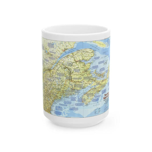 USA - Northern Approaches 1 (1985) (Map) White Coffee Mug-15oz-Go Mug Yourself