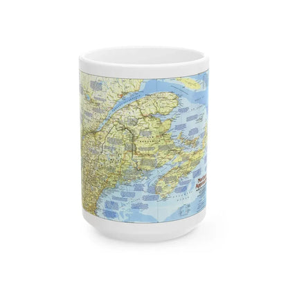 USA - Northern Approaches 1 (1985) (Map) White Coffee Mug 15oz - Go Mug Yourself