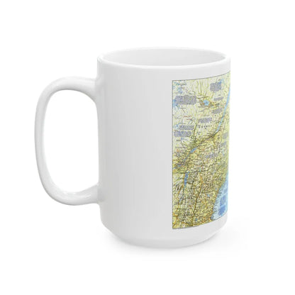 USA - Northern Approaches 1 (1985) (Map) White Coffee Mug-Go Mug Yourself