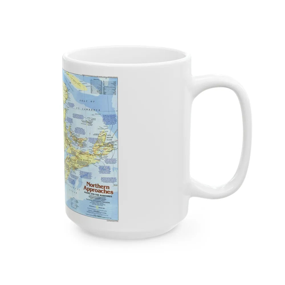 USA - Northern Approaches 1 (1985) (Map) White Coffee Mug-Go Mug Yourself