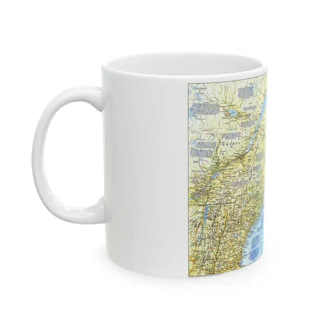 USA - Northern Approaches 1 (1985) (Map) White Coffee Mug - Go Mug Yourself