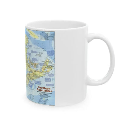 USA - Northern Approaches 1 (1985) (Map) White Coffee Mug - Go Mug Yourself