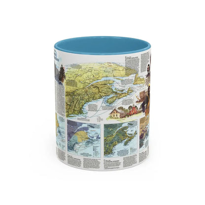 USA - Northern Approaches 2 (1985) (Map) Accent Coffee Mug 11oz Light Blue - Go Mug Yourself