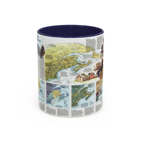 USA - Northern Approaches 2 (1985) (Map) Accent Coffee Mug 11oz Navy - Go Mug Yourself