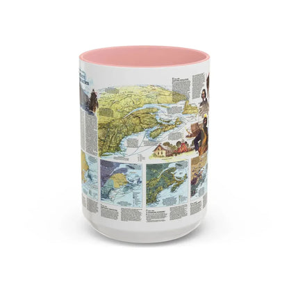 USA - Northern Approaches 2 (1985) (Map) Accent Coffee Mug 15oz Pink - Go Mug Yourself