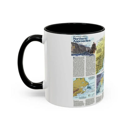 USA - Northern Approaches 2 (1985) (Map) Accent Coffee Mug - Go Mug Yourself