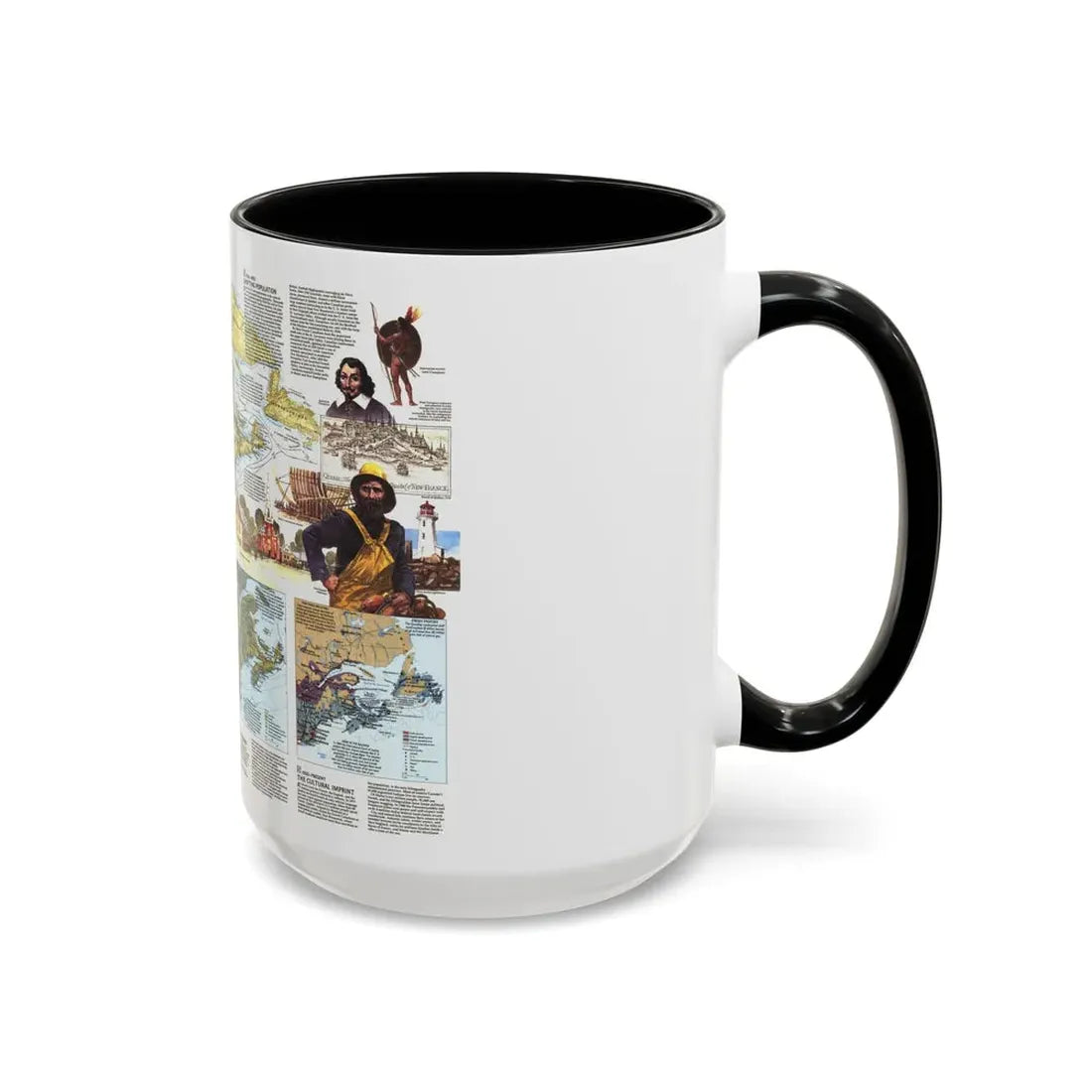 USA - Northern Approaches 2 (1985) (Map) Accent Coffee Mug - Go Mug Yourself