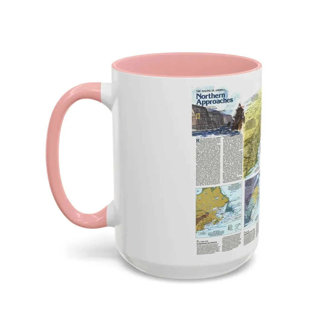 USA - Northern Approaches 2 (1985) (Map) Accent Coffee Mug - Go Mug Yourself