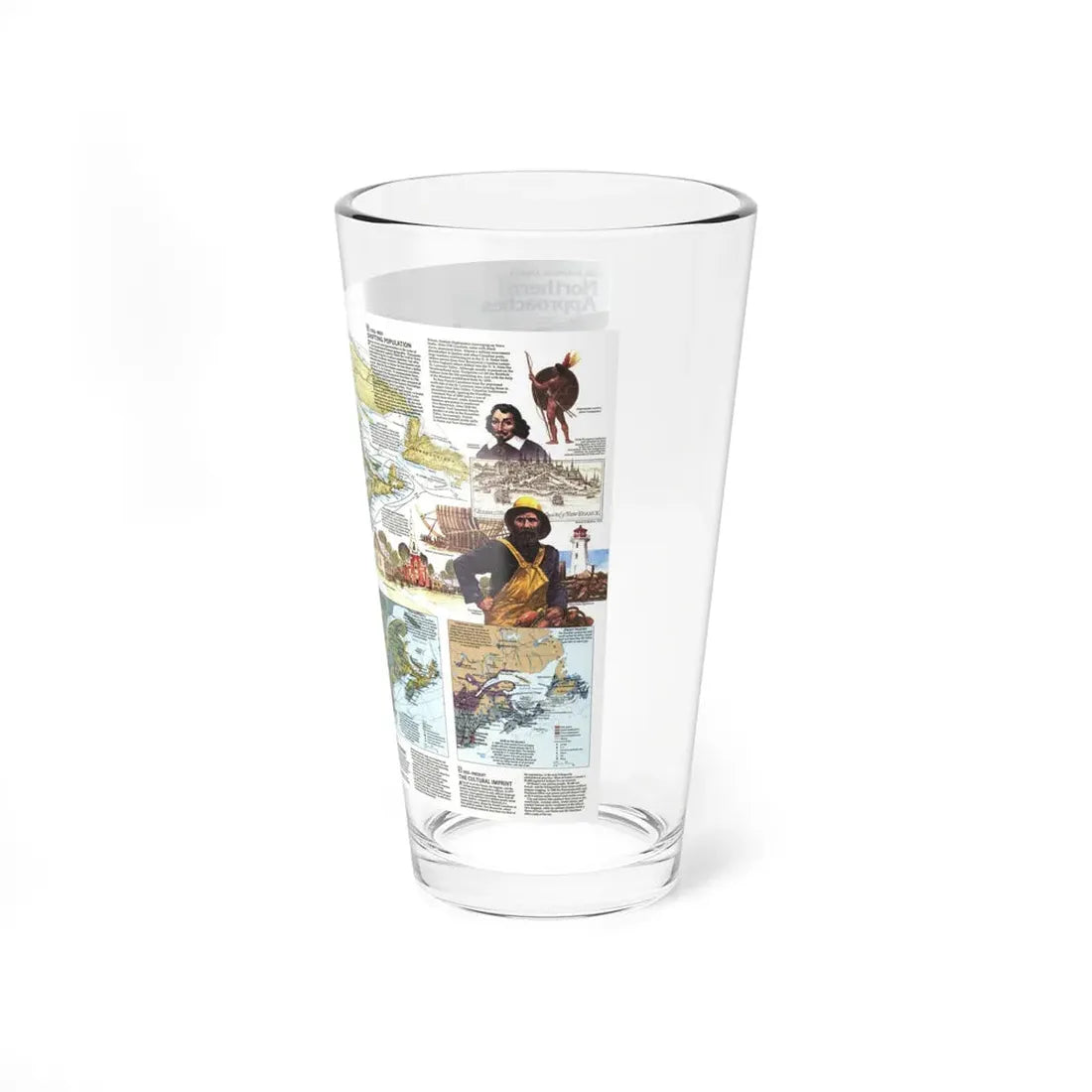 USA - Northern Approaches 2 (1985) (Map) Pint Glass 16oz - Go Mug Yourself
