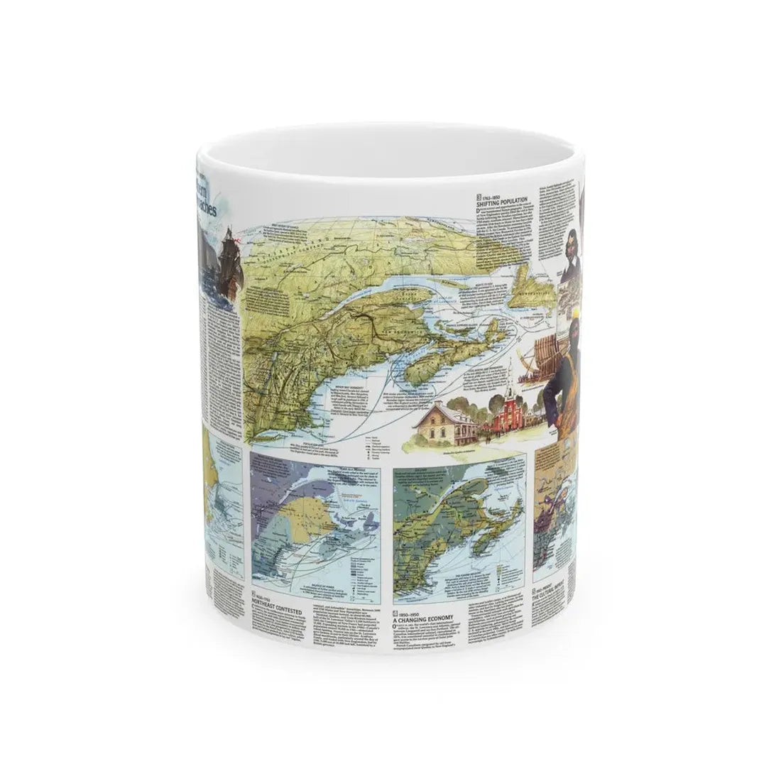USA - Northern Approaches 2 (1985) (Map) White Coffee Mug 11oz - Go Mug Yourself