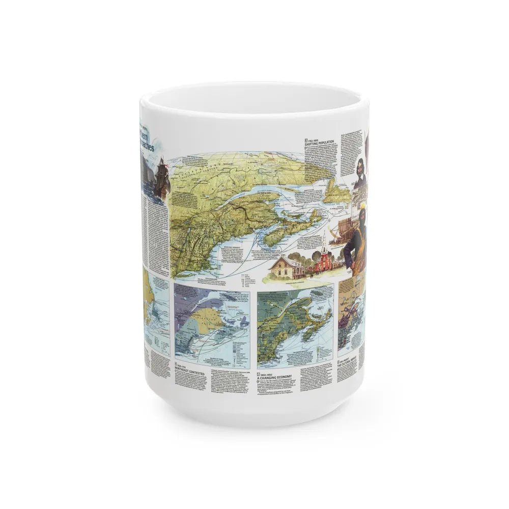 USA - Northern Approaches 2 (1985) (Map) White Coffee Mug-15oz-Go Mug Yourself