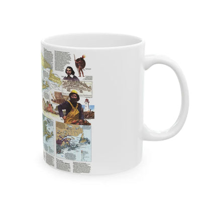 USA - Northern Approaches 2 (1985) (Map) White Coffee Mug-Go Mug Yourself