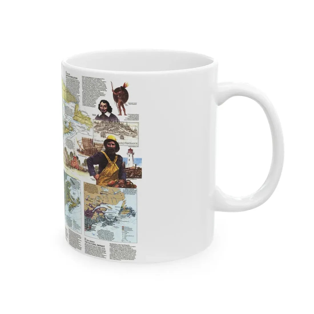USA - Northern Approaches 2 (1985) (Map) White Coffee Mug - Go Mug Yourself