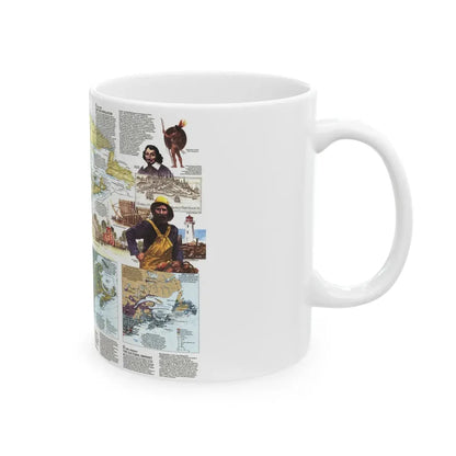 USA - Northern Approaches 2 (1985) (Map) White Coffee Mug - Go Mug Yourself