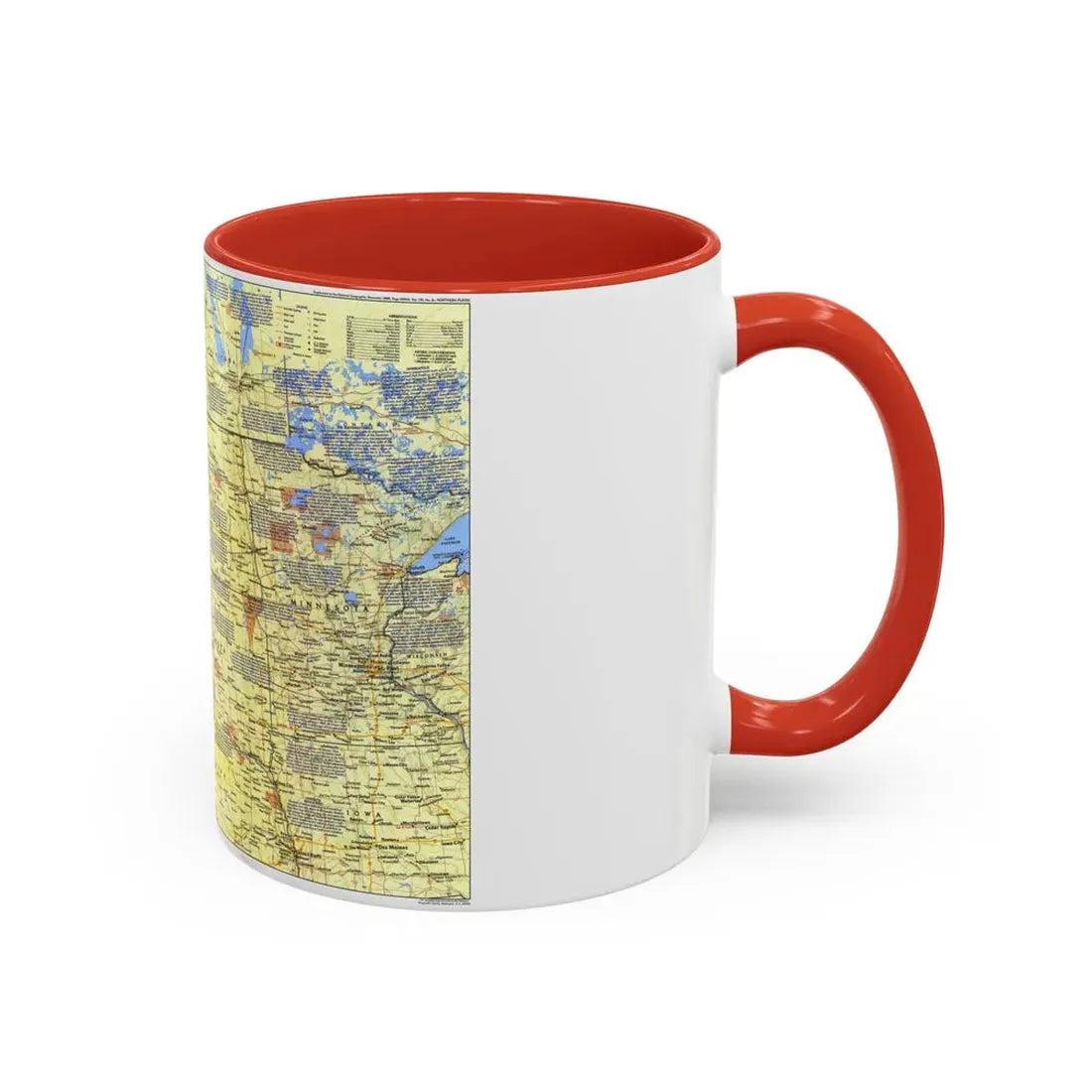 USA - Northern Plains 1 (1986) (Map) Accent Coffee Mug - Go Mug Yourself