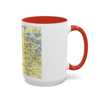 USA - Northern Plains 1 (1986) (Map) Accent Coffee Mug - Go Mug Yourself