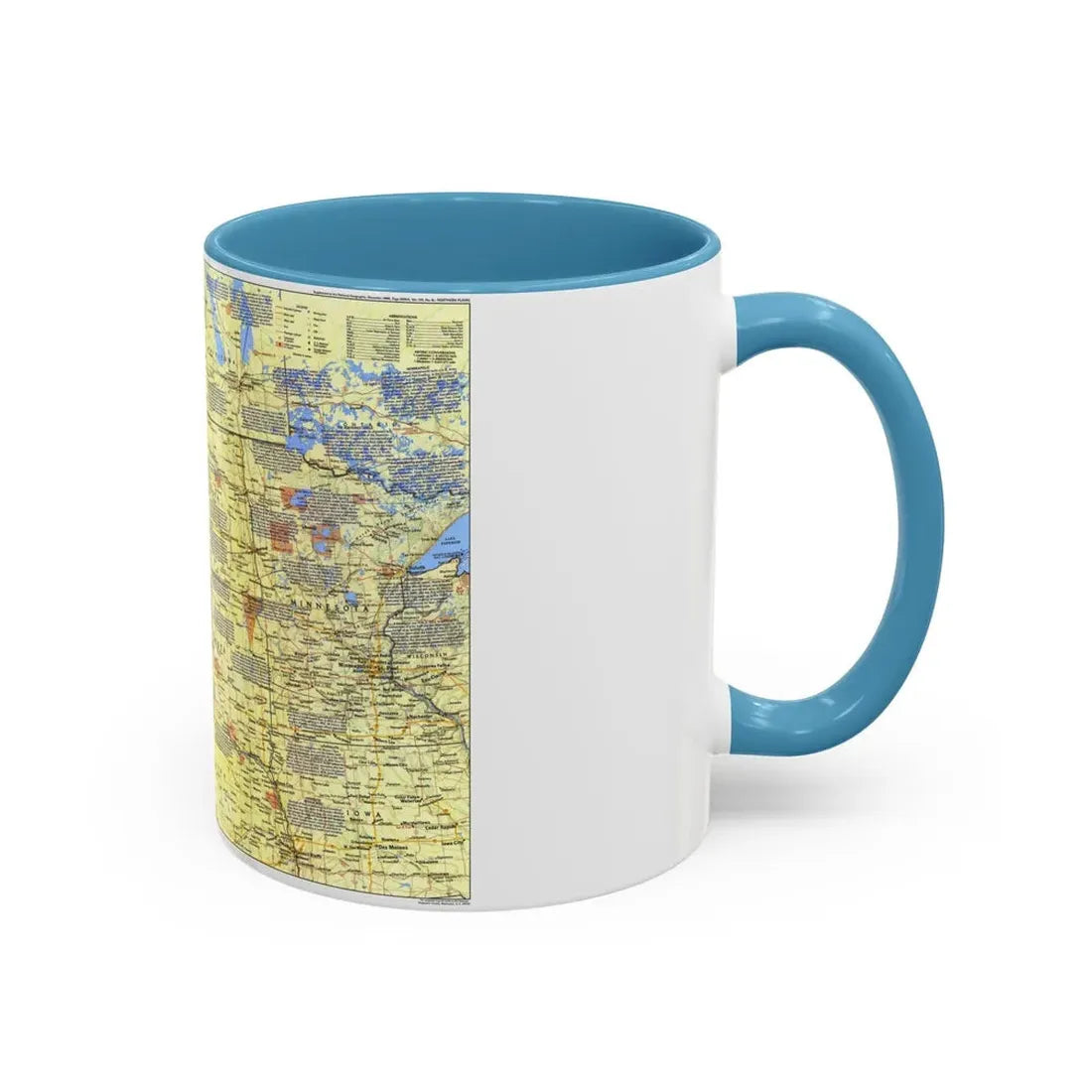 USA - Northern Plains 1 (1986) (Map) Accent Coffee Mug - Go Mug Yourself