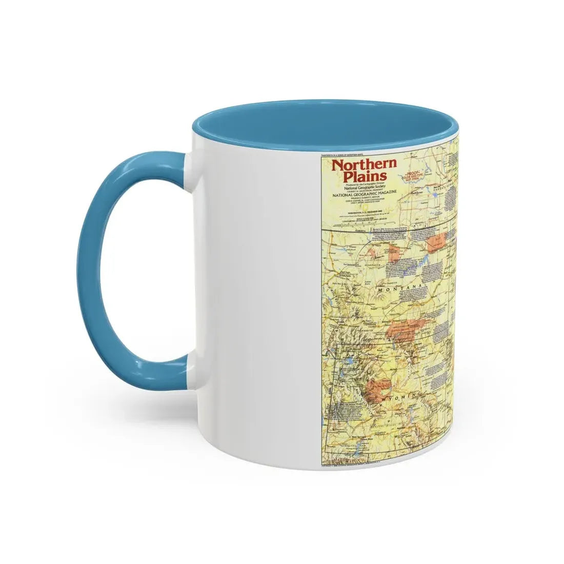 USA - Northern Plains 1 (1986) (Map) Accent Coffee Mug - Go Mug Yourself