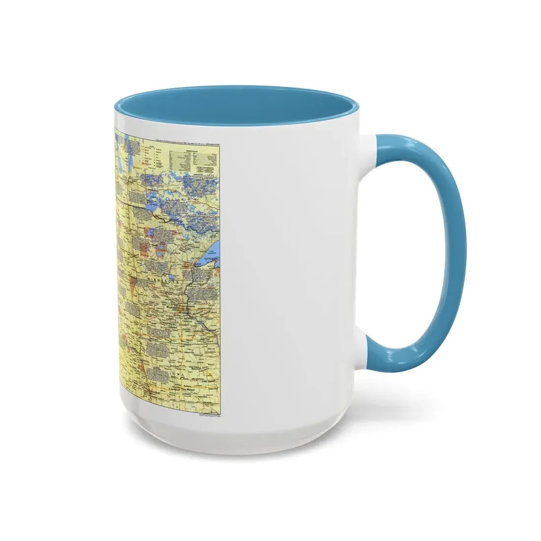 USA - Northern Plains 1 (1986) (Map) Accent Coffee Mug - Go Mug Yourself