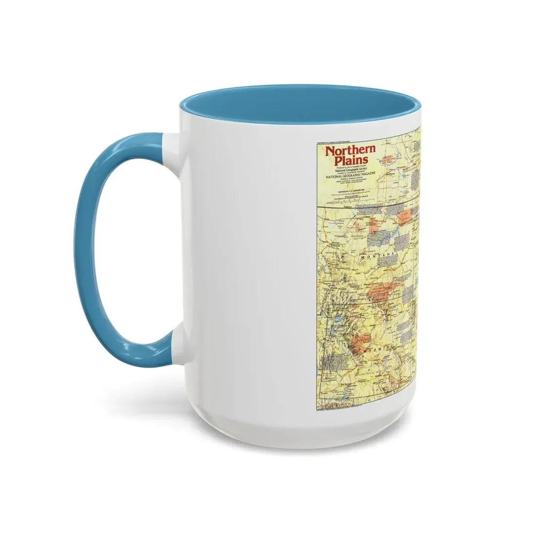 USA - Northern Plains 1 (1986) (Map) Accent Coffee Mug - Go Mug Yourself