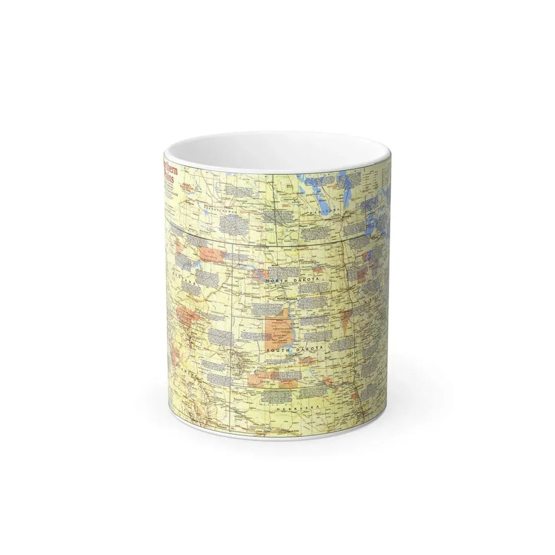 USA - Northern Plains 1 (1986) (Map) Color Changing Mug 11oz Default Title 11oz - Go Mug Yourself