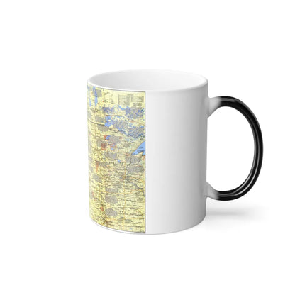 USA - Northern Plains 1 (1986) (Map) Color Changing Mug 11oz-Go Mug Yourself