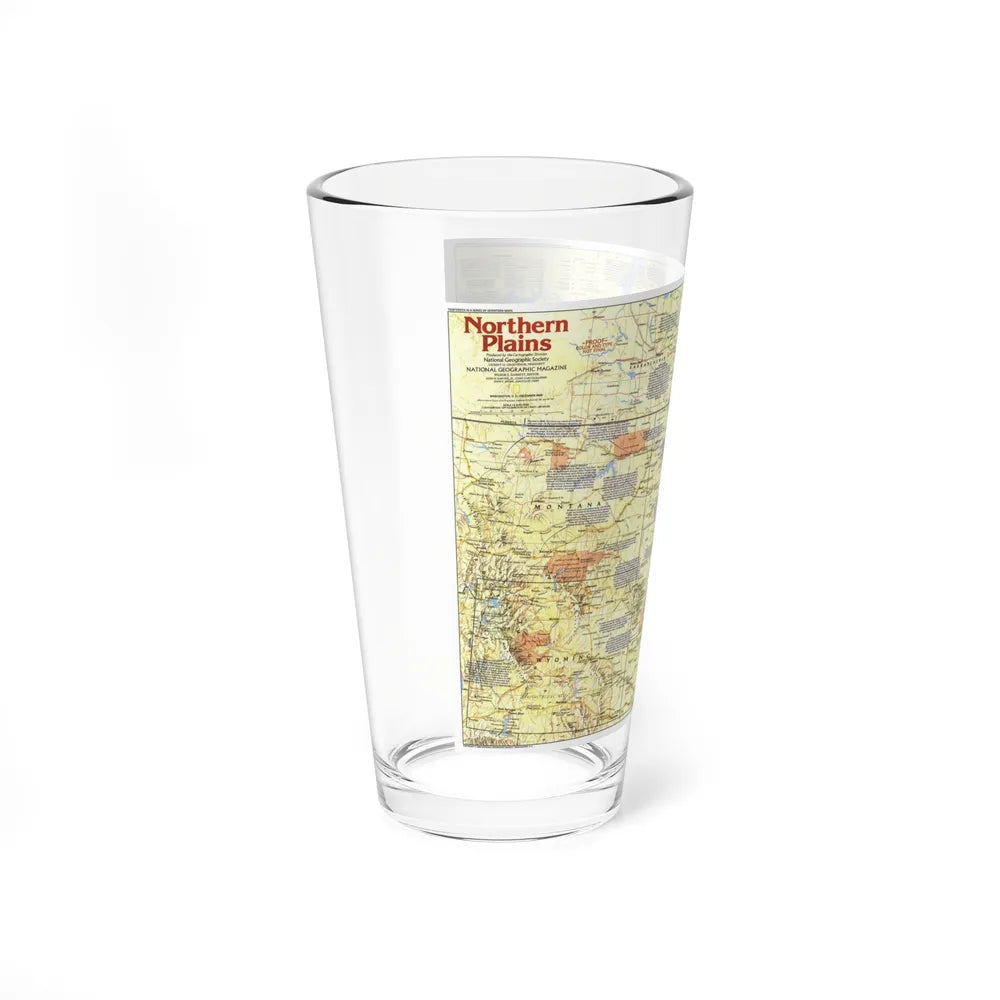 USA - Northern Plains 1 (1986) (Map) Pint Glass 16oz-Go Mug Yourself