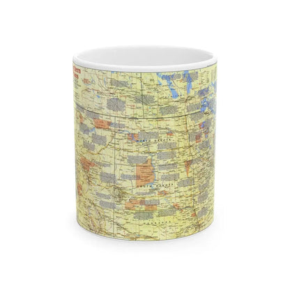 USA - Northern Plains 1 (1986) (Map) White Coffee Mug 11oz - Go Mug Yourself