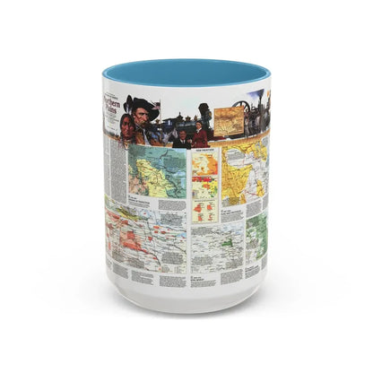 USA - Northern Plains 2 (1986) (Map) Accent Coffee Mug 15oz Light Blue - Go Mug Yourself