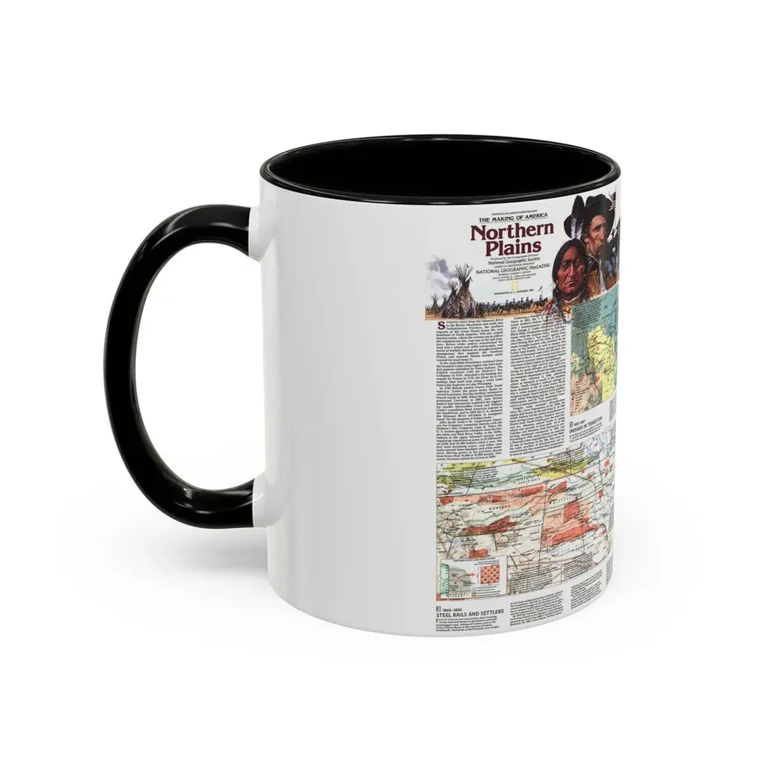 USA - Northern Plains 2 (1986) (Map) Accent Coffee Mug - Go Mug Yourself