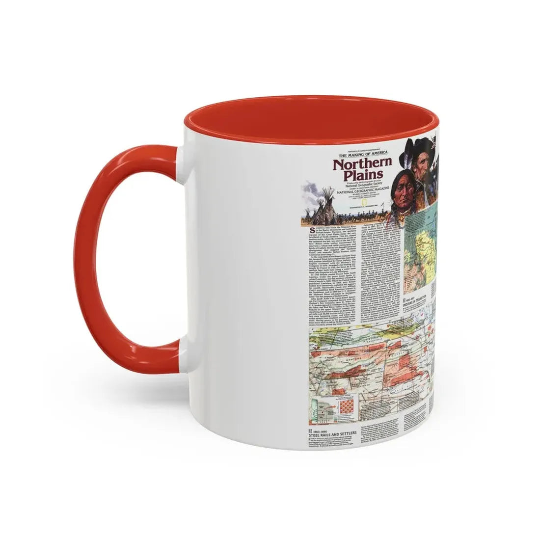 USA - Northern Plains 2 (1986) (Map) Accent Coffee Mug - Go Mug Yourself