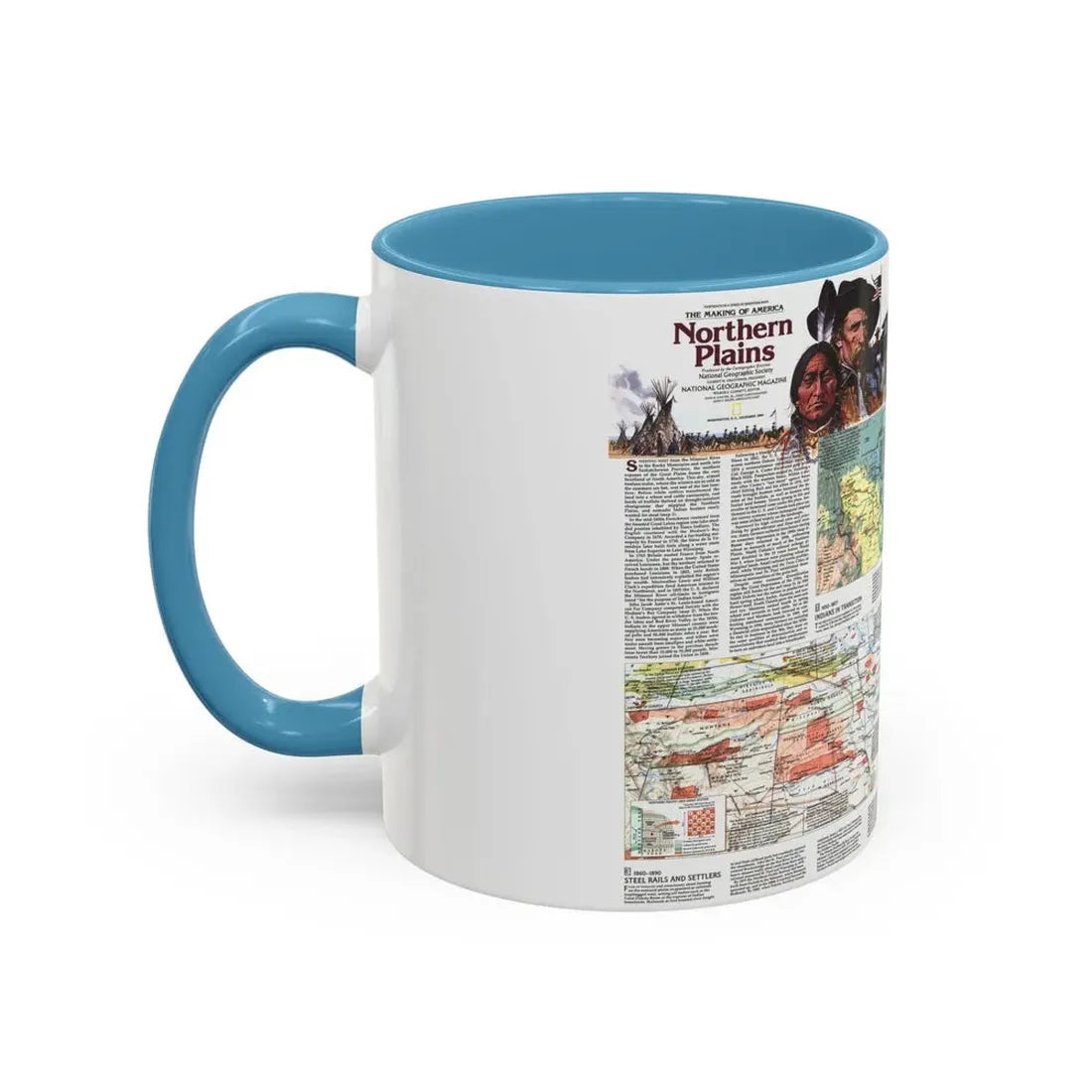 USA - Northern Plains 2 (1986) (Map) Accent Coffee Mug - Go Mug Yourself