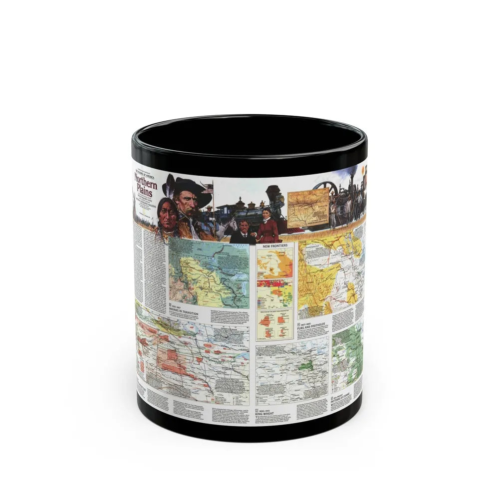 USA - Northern Plains 2 (1986) (Map) Black Coffee Mug-11oz-Go Mug Yourself