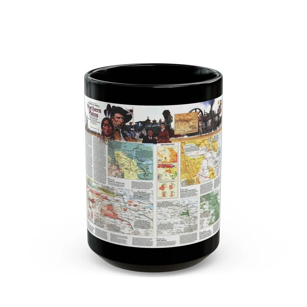 USA - Northern Plains 2 (1986) (Map) Black Coffee Mug-15oz-Go Mug Yourself