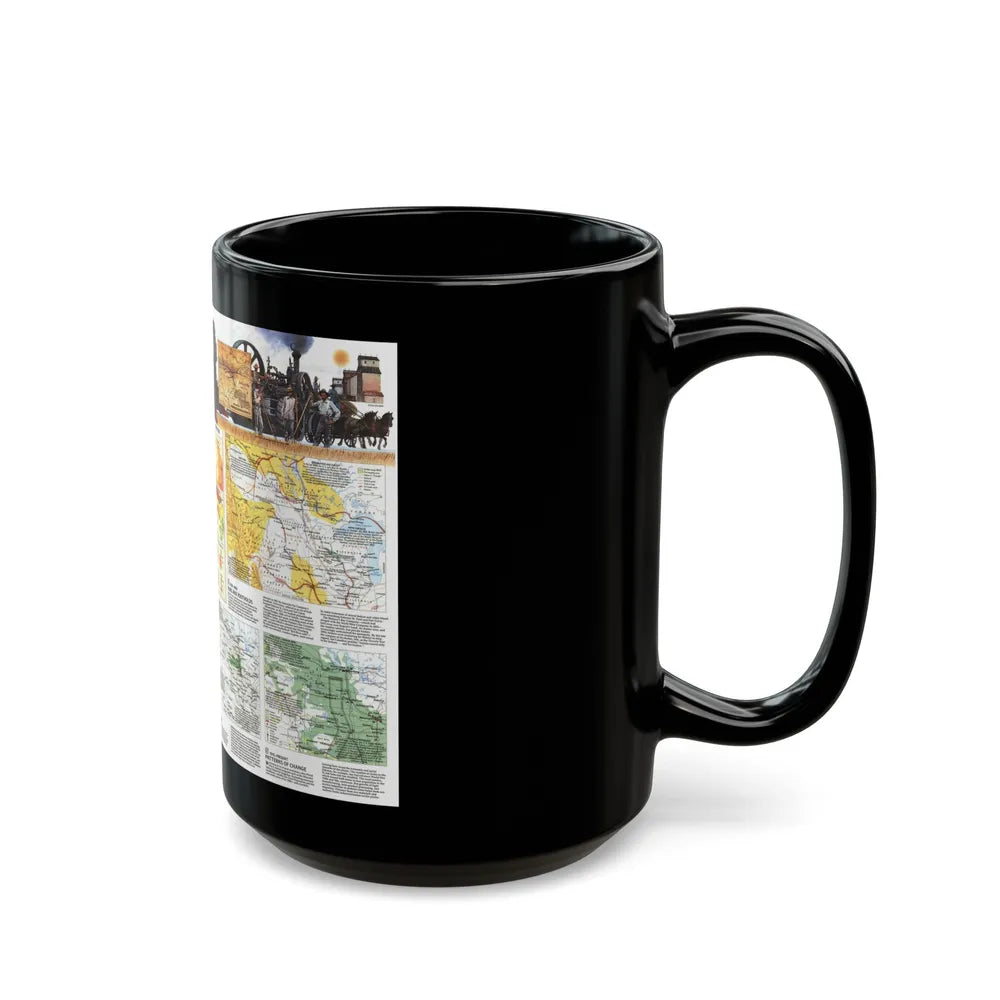 USA - Northern Plains 2 (1986) (Map) Black Coffee Mug-Go Mug Yourself