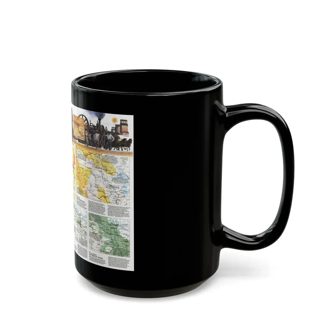 USA - Northern Plains 2 (1986) (Map) Black Coffee Mug - Go Mug Yourself