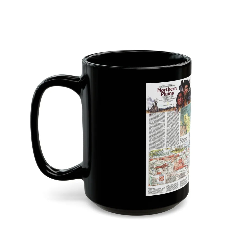 USA - Northern Plains 2 (1986) (Map) Black Coffee Mug-Go Mug Yourself